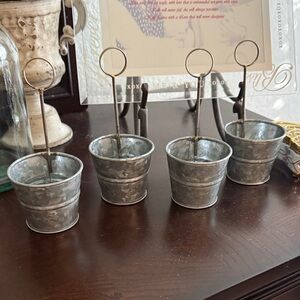 Set of Four Metal Photo Holders